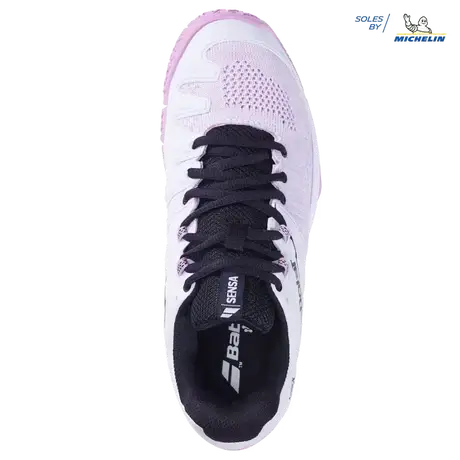 zapatillas padel babolat mujer jet tere 2 azul claro y blanco