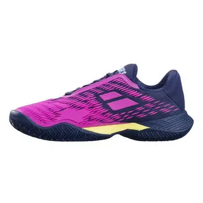 zapatillas tenis hombre babolat fury 3 azul oscuro con detalles rosa y suela mixta