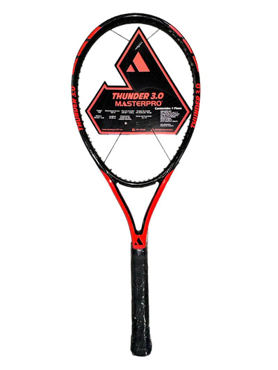 raqueta negra con rojo master pro 3.0 ideal para jugar frontenis