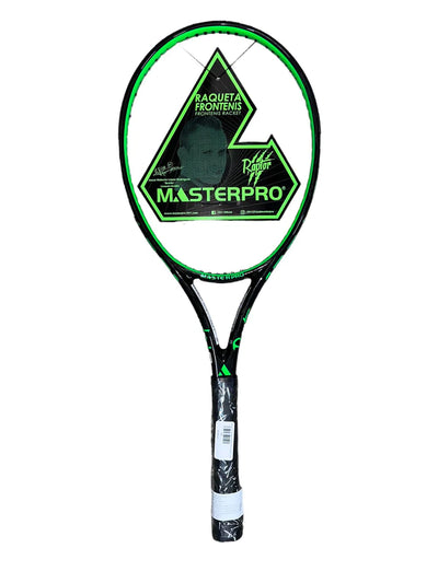 raqueta master pro raptor 4.0 negra con verde para frontenis