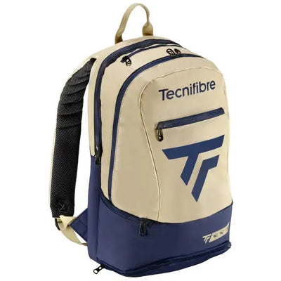 mochila tecnifibre tour endurance beige azul compartimento para raquetas tenis