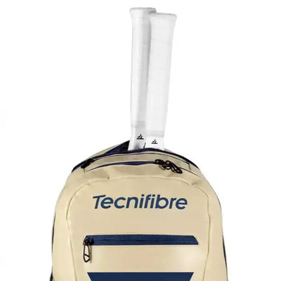 mochila deportiva tecnifibre beige azul ideal para deportes de raqueta
