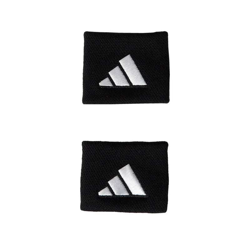 par de muñequeras adidas negras absorbentes transpirables para teni