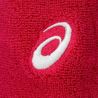 muñequeras deportivas color rosa marca asics para jugadores de tenis
