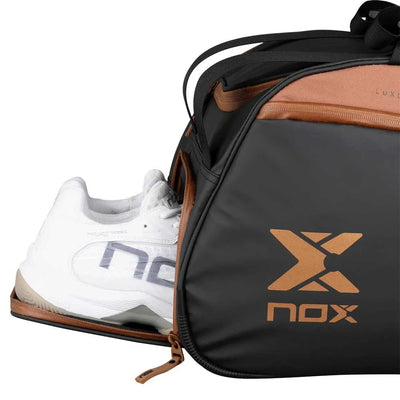 bolsa nox luxury open para pádel con capacidad para calzado y palas