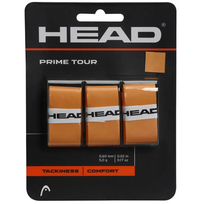 overgrip head prime tour naranja absorbente seco durable pack 3