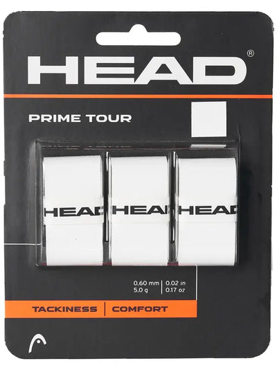 overgrips head prime tour blancos set de 3 piezas para raquetas tenis