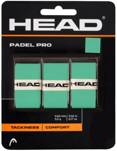 overgrip head padel pro verde paquete de 3 para palas padel