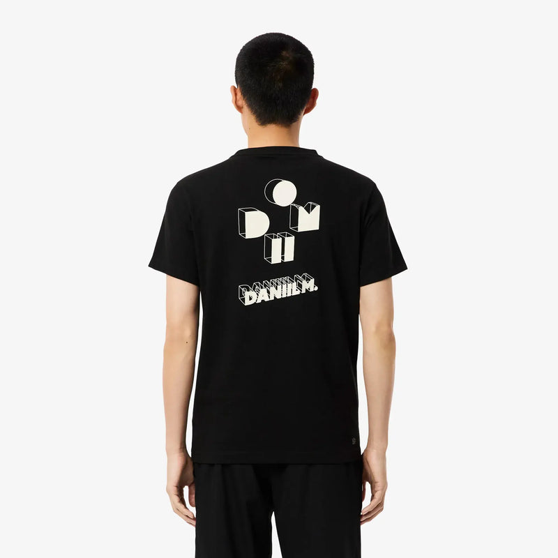 playera deportiva negra lacoste sport daniil m hombre regular fit