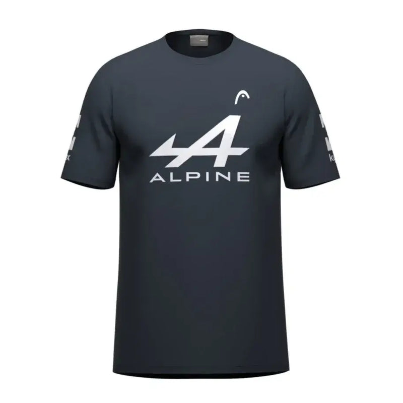 playera head arturo coello negra con logo alpine en pecho