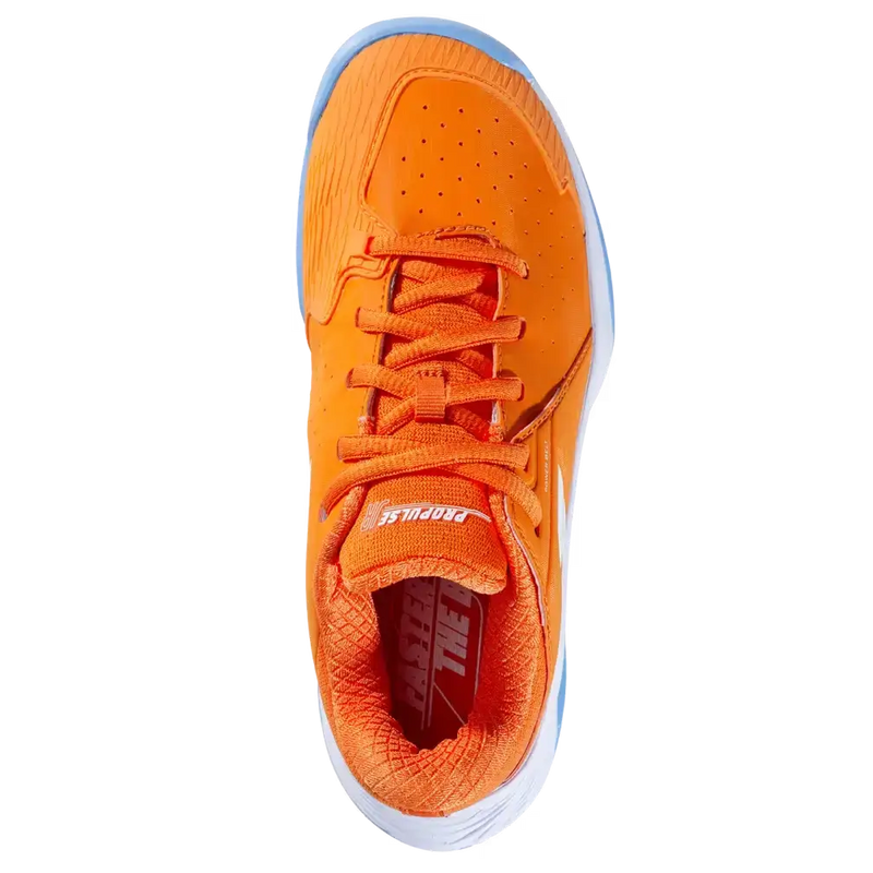 tenis niño babolat propulse junior all court naranja y celeste