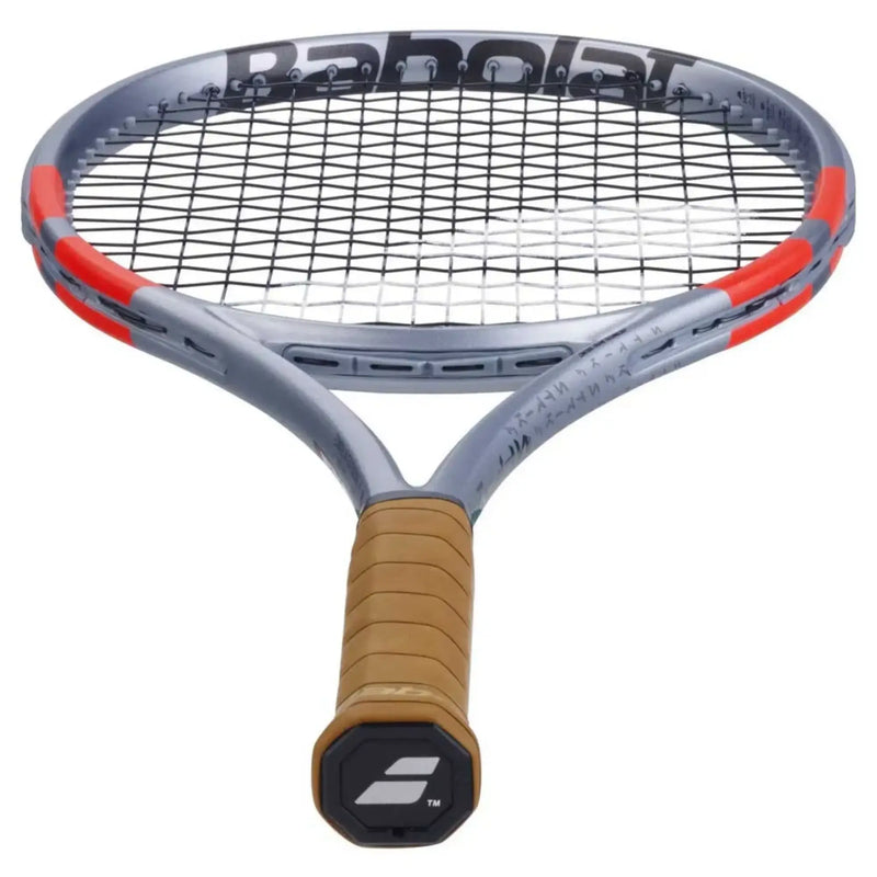raqueta de tenis babolat strike 97 grip cuero y diseño clásico elegante