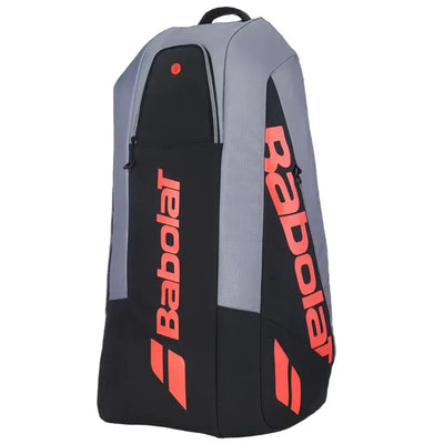 bolsa babolat rh6 gris metalizado con doble correa y estabilización lumbar
