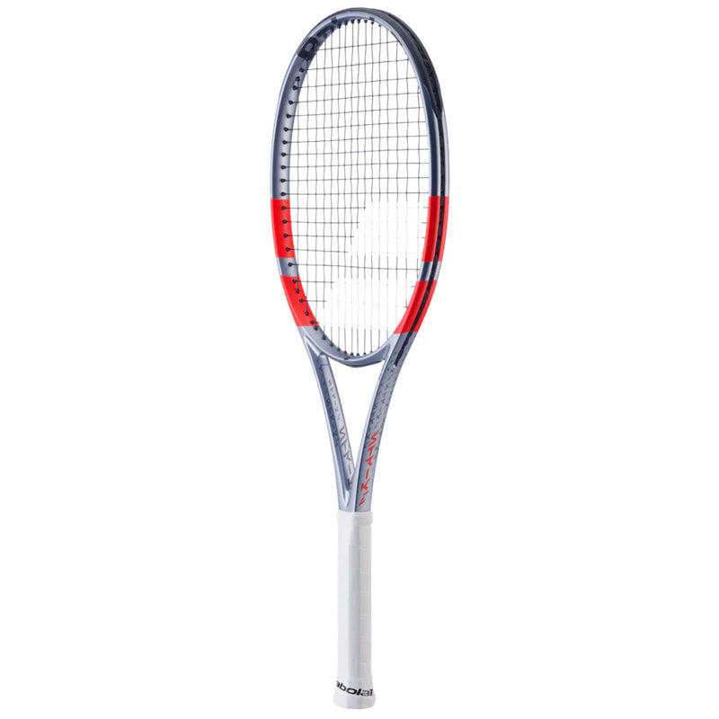 raqueta de tenis babolat pure strike team gris y roja sin cuerdas