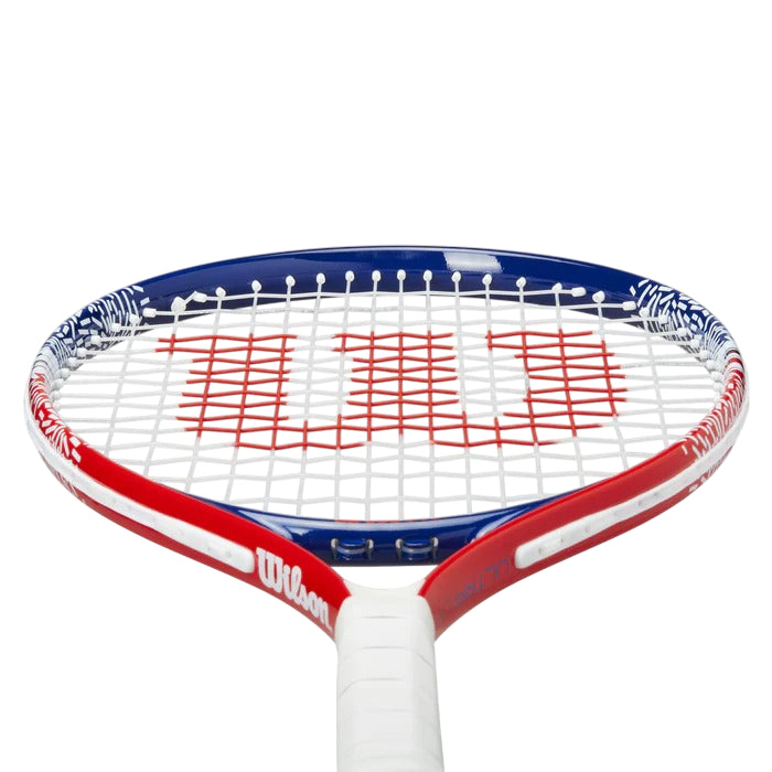 raqueta junior wilson para tenis color rojo con azul 21 pulgadas