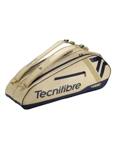 bolso tecnifibre beige 6r con diseño resistente y compartimentos amplios
