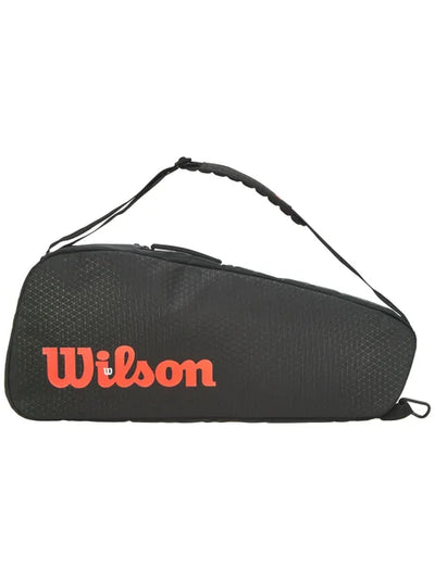 raquetero wilson negro compacto para transportar tres raquetas