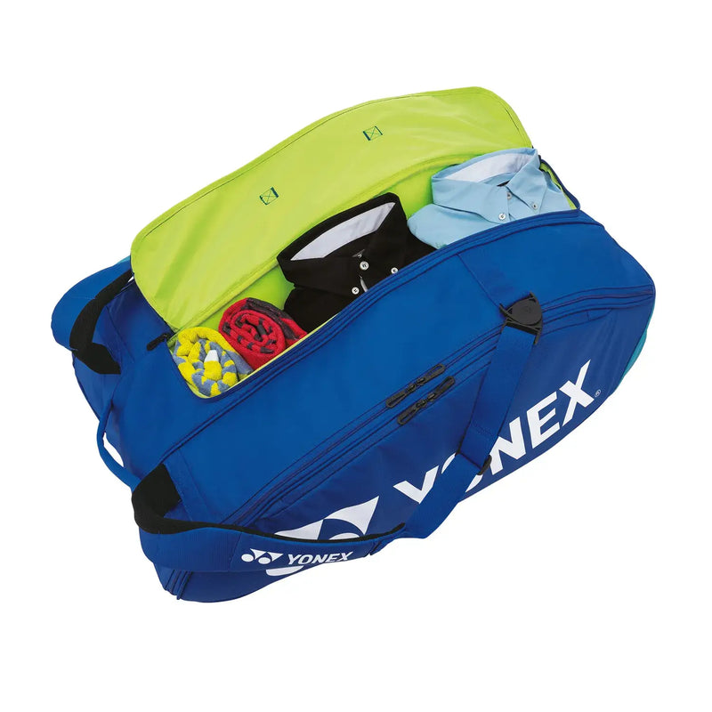 bolso yonex x12 azul con diseño robusto y acabados premium