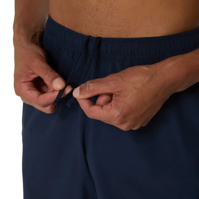 short asics navy hombre con bolsillos laterales para pelotas tenis