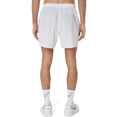 pantalón corto asics court blanco 7 pulgadas transpirable para tenis