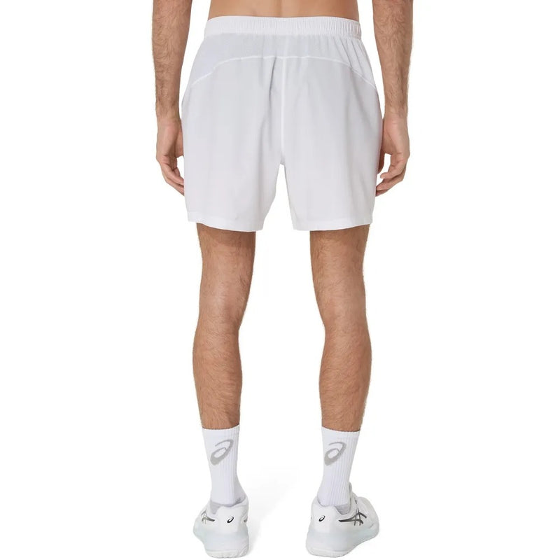 pantalón corto asics court blanco 7 pulgadas transpirable para tenis