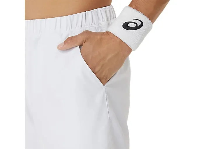 shorts deportivos asics blancos tenis con cintura elástica ventilada