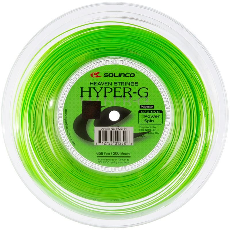 rollo solinco hyper-g 16 cordaje tenis verde alta durabilidad