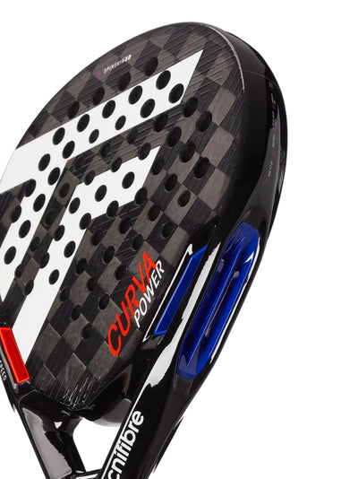 pala tecnifibre curva power negro con tecnología spin skin 3D