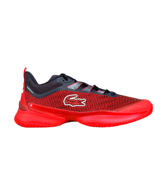 calzado tenis profesional lacoste ag-lt23 ultra rojo y azul marino
