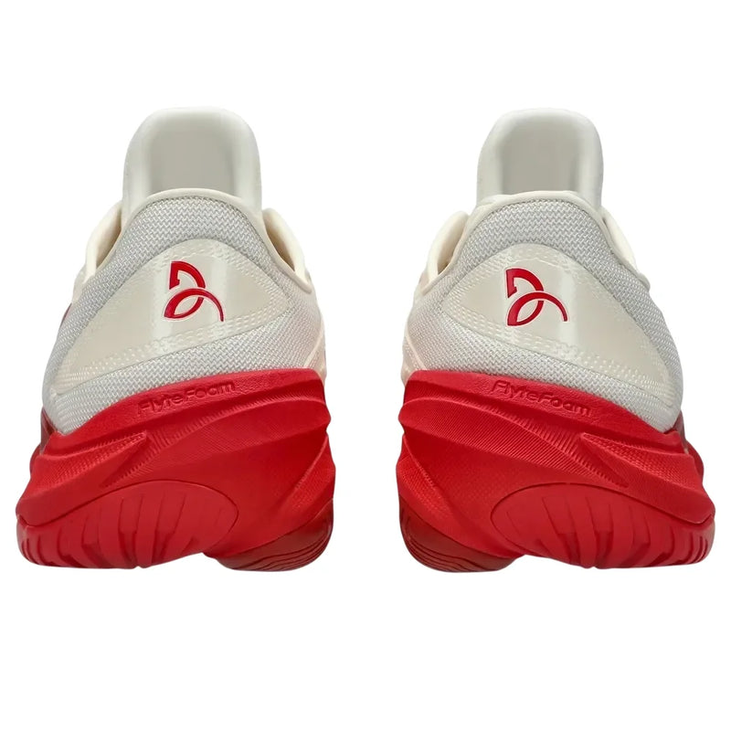 asics court ff 3 novak con logo rojo y contraste moderno