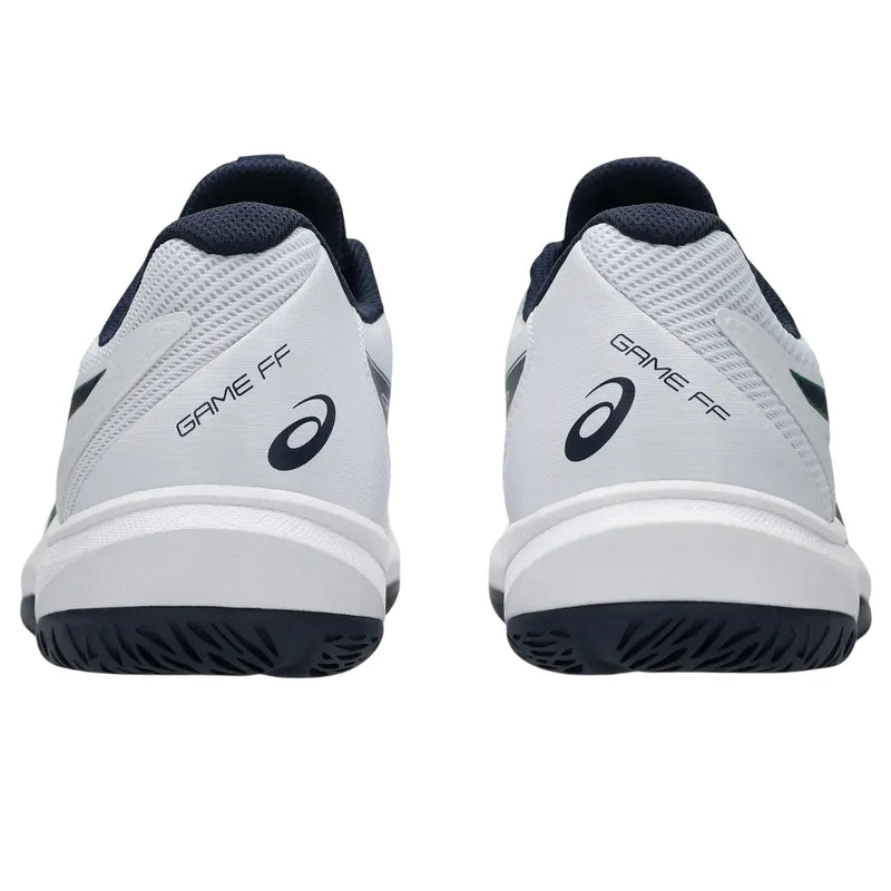 tenis para jugar tenis asics gel-game ff hombre blanco midnight
