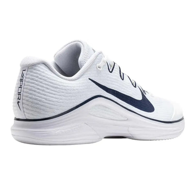 zapatillas para jugar tenis nike vapor 12 blancas diseño aerodinámico