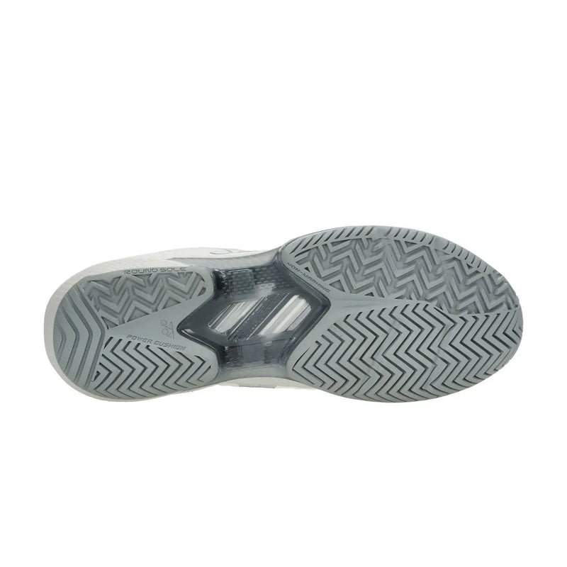 calzado yonex blanco con suela de espiga gris ideal para cancha dura
