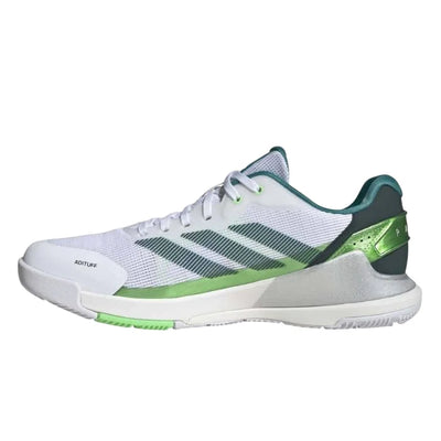 calzado padel hombre adidas crazyquick blanco con verde y gris