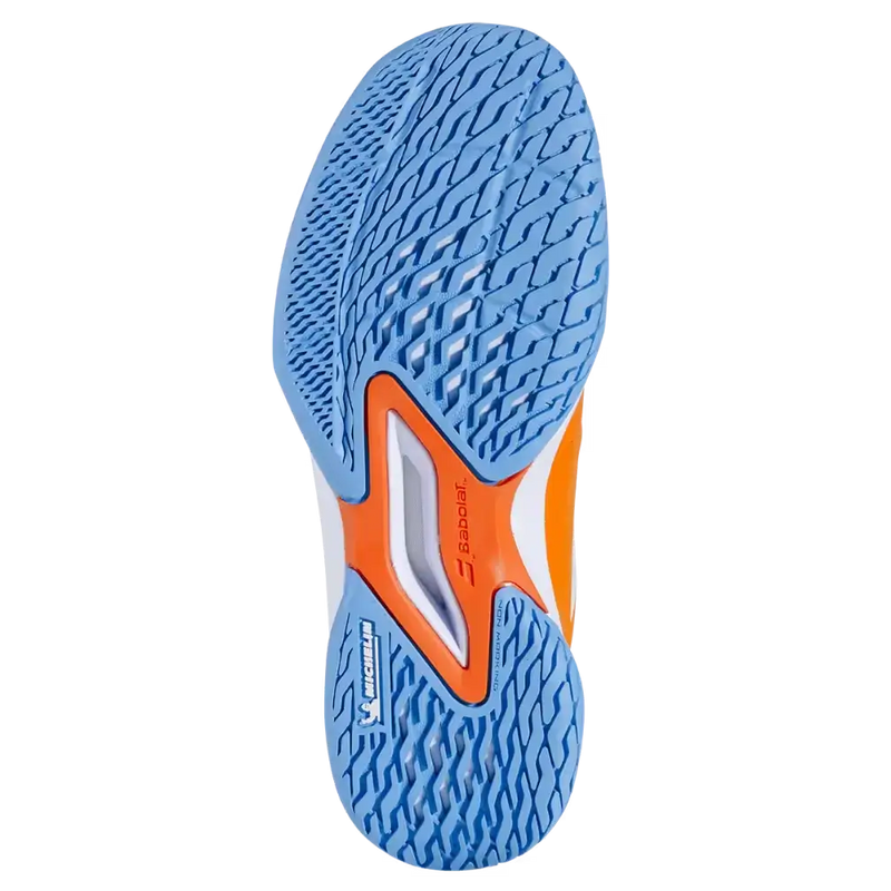 zapatillas babolat propulse junior niño naranja celeste para tenis