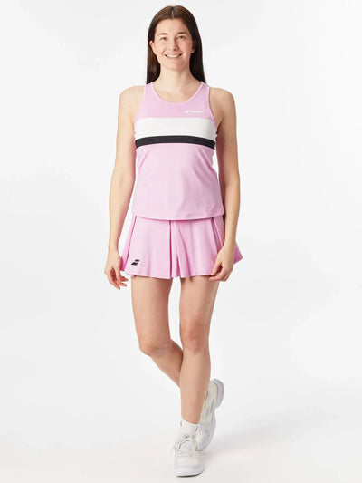 top rosa babolat sin mangas con corte ajustado y transpirable
