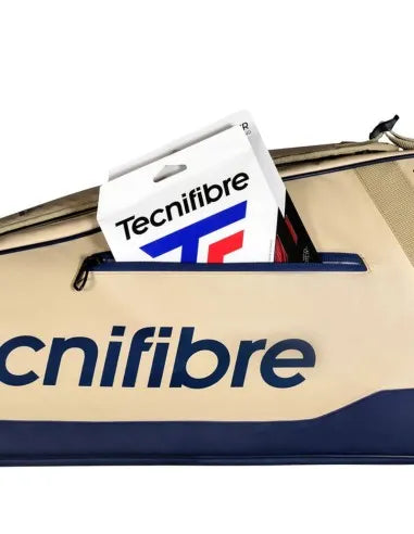 raquetero tecnifibre tour endurance beige ideal para tenis o padel