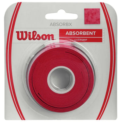 overgrip wilson absorbx rojo paquete con 3 grips tenis antideslizantes
