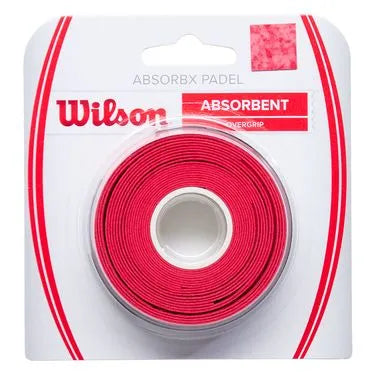 grip wilson absorbent padel rojo con textura antideslizante para raquetas de pádel