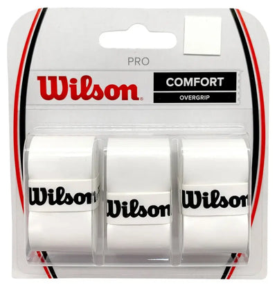 grips tenis wilson pro overgrip blanco paquete con 3 unidades