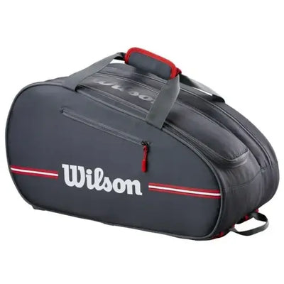 raquetero wilson team negro con logo icónico wilson en el frente