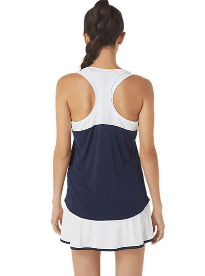 PLAYERA ASICS WOMEN COURT TANK AZUL/BLANCO