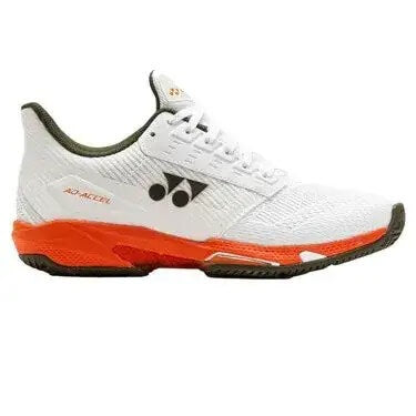 tenis yonex aj-accel blancos con suela naranja hombre calzado tenis profesional