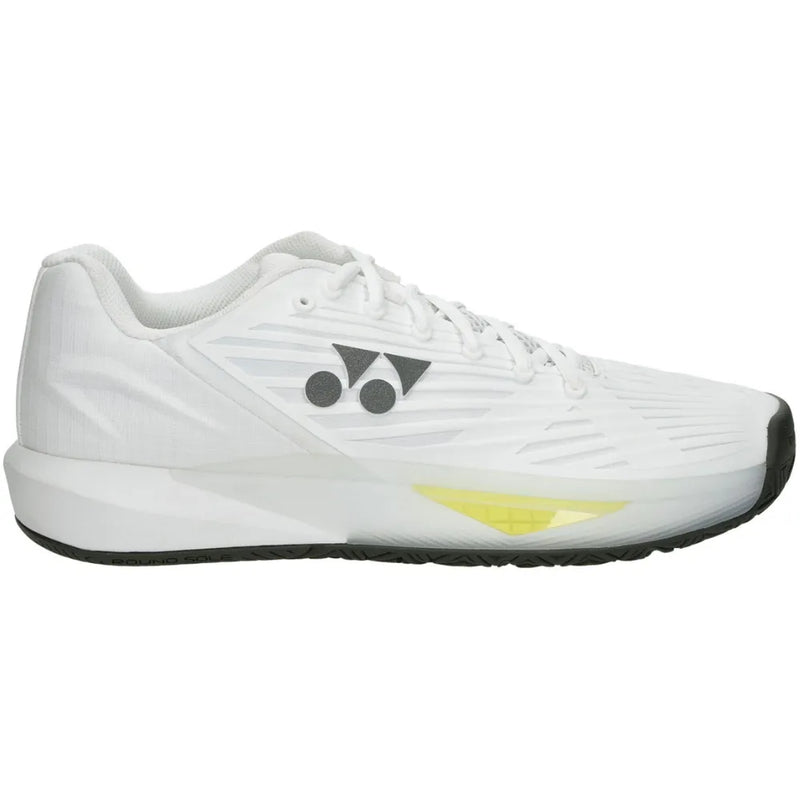 zapatillas yonex power cushion eclipsion 5 blancas para mujer en vista lateral