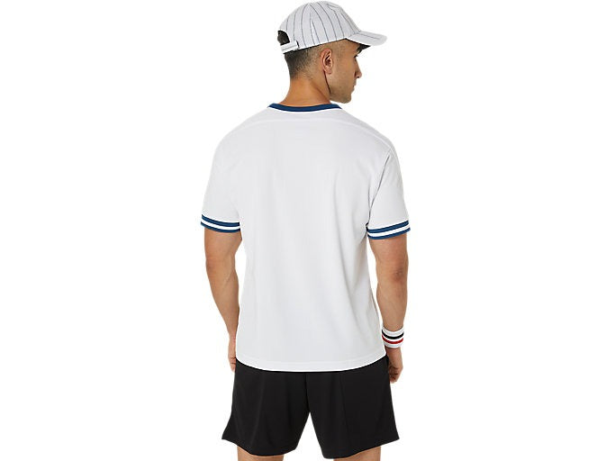 CAMISETA ASICS BLANCO LOGO BORDADO PARA HOMBRE