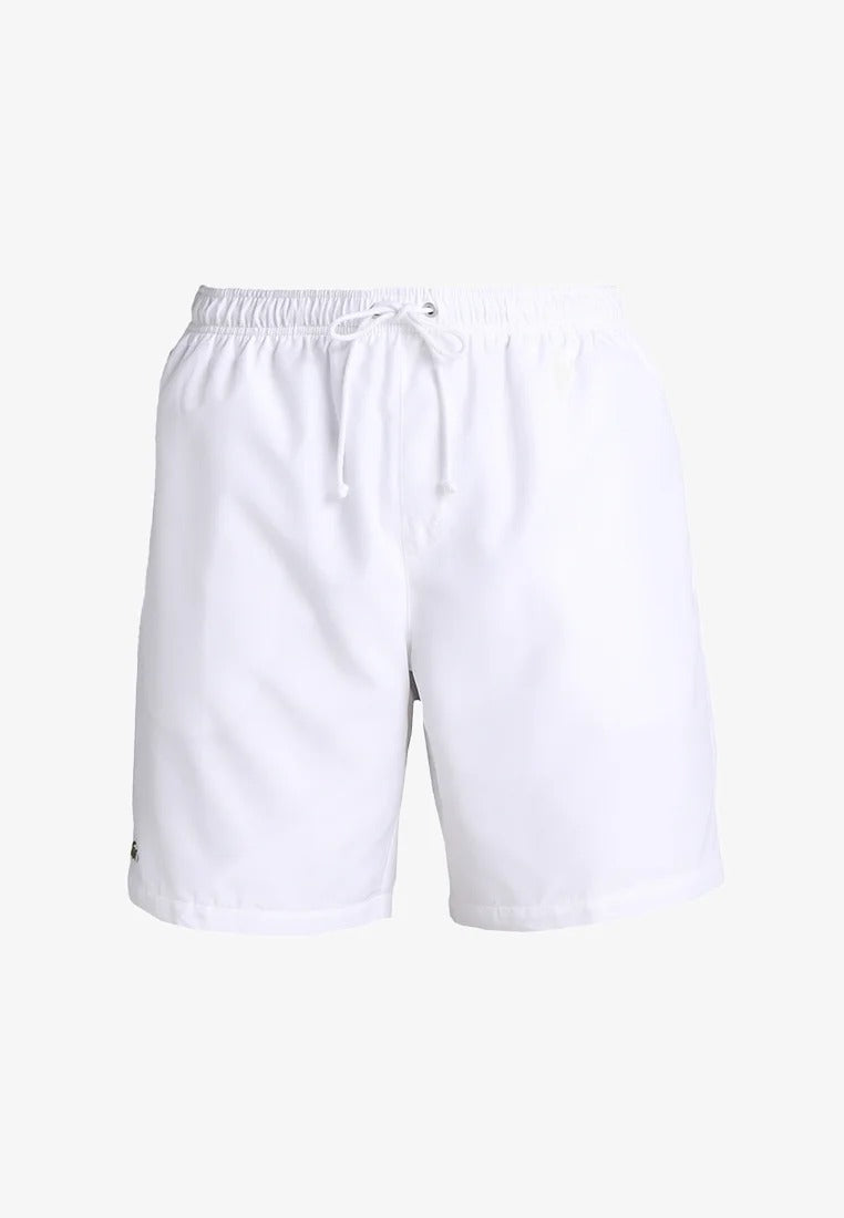 SHORT LACOSTE CORTO DE TAFETANAN FLUIDO BLANCO