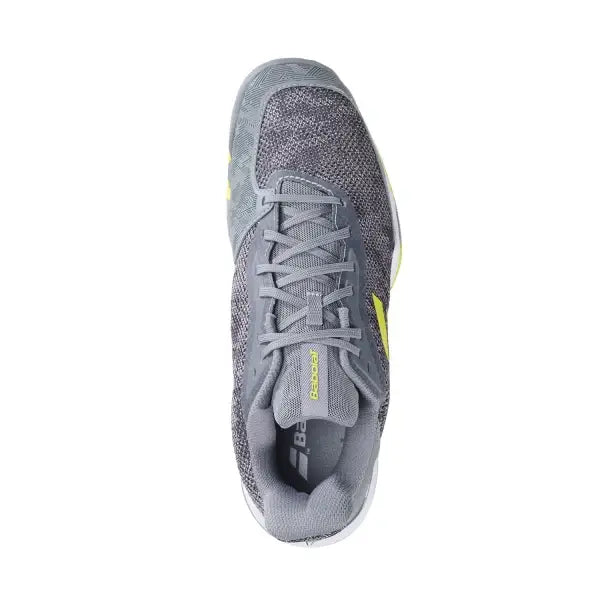 babolat jet tere gris amarillo calzado ligero para tenis de alto rendimiento