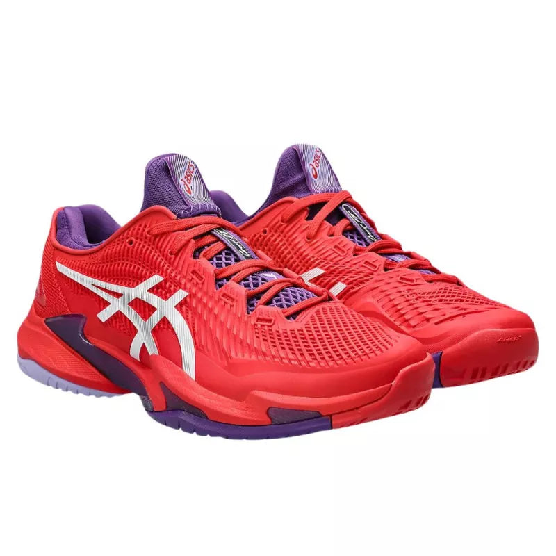 Tênis asics court ff azul 2024 e vermelho