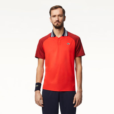 PLAYERA LACOSTE POLO RED/BORDEA X DANNIL MEDVEDEV