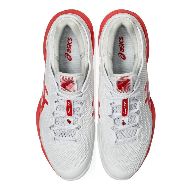 TENIS ASICS COURT FF 3 NOVAK WHITE/ELECTRIC RED